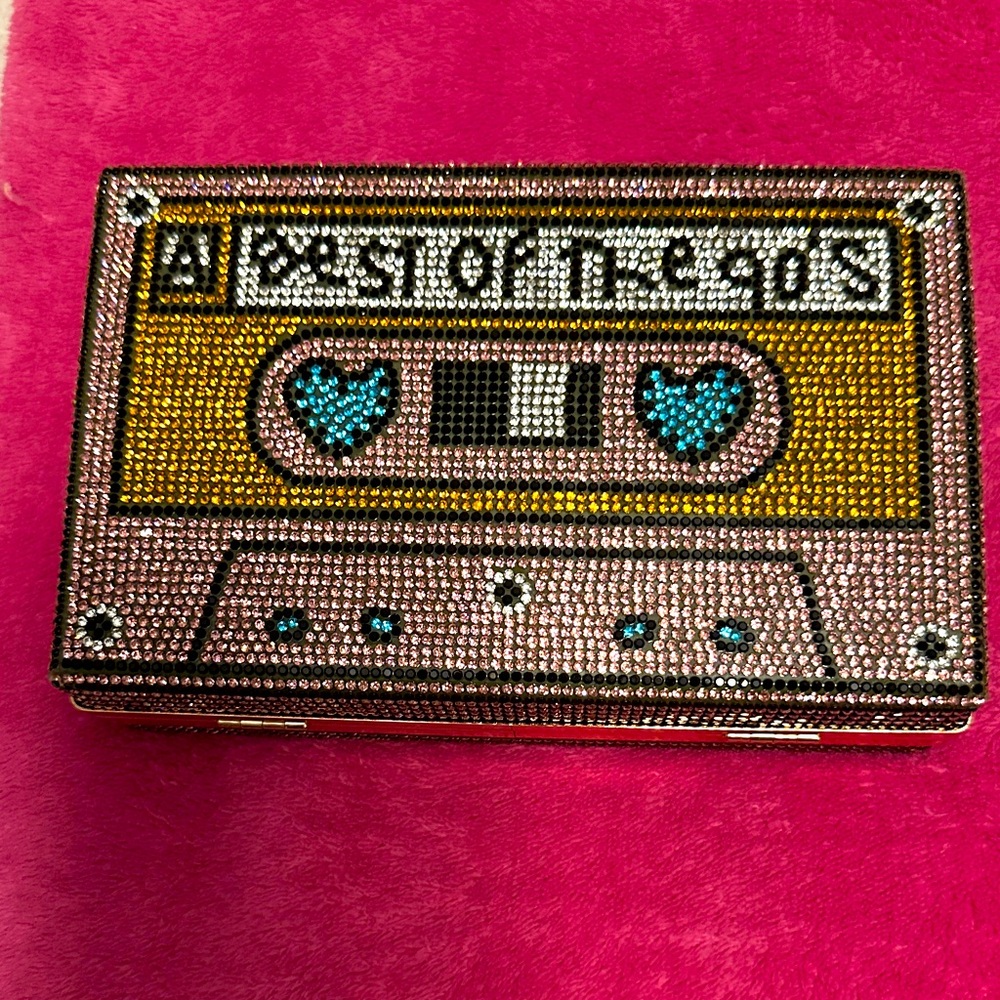 New in Box Pink Rhinestone Best of the 90’s Cassette Clutch / Crossbody